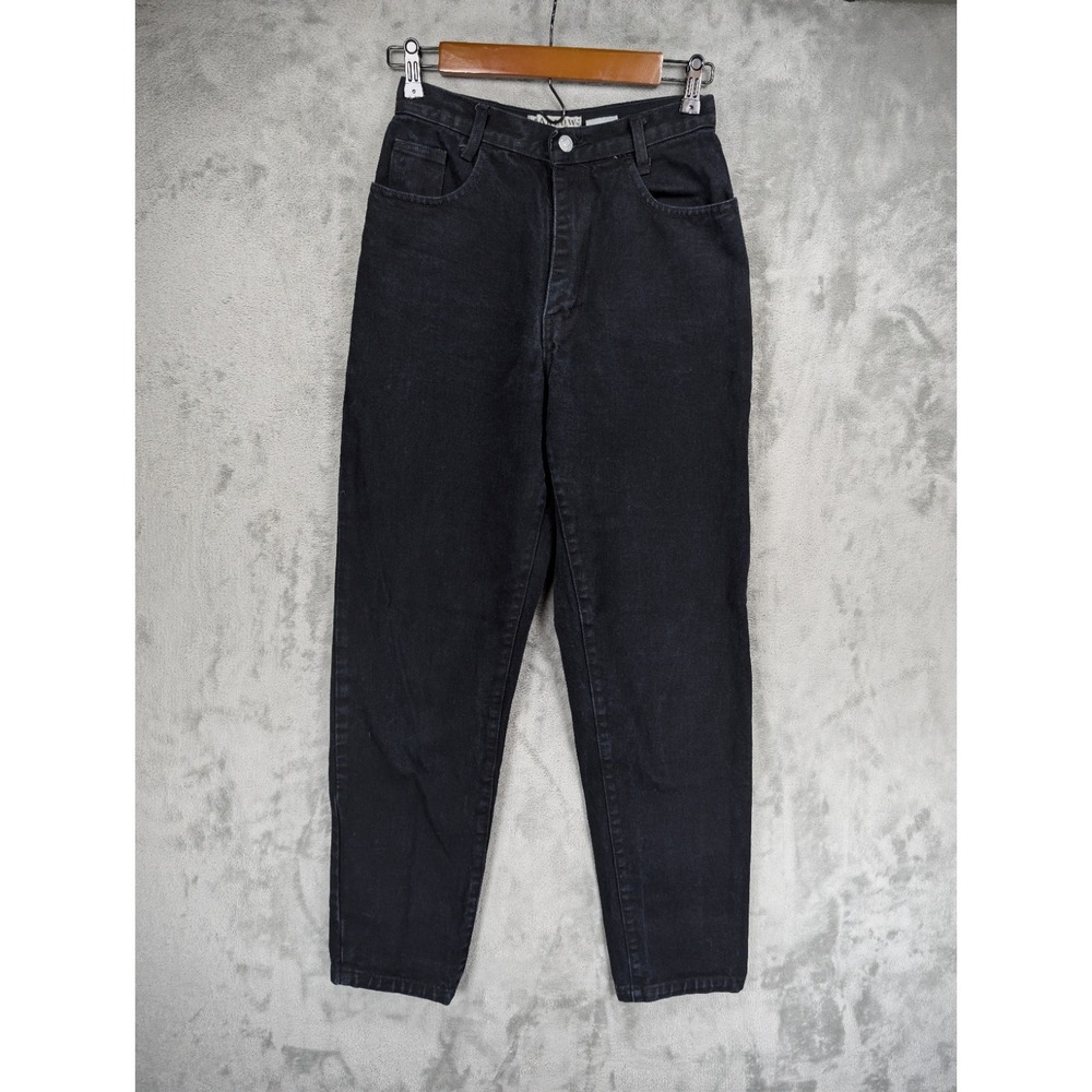 Vintage Barlow Jeans Size 16 Black High Waist Mom Jeans Made in Morocco Cotton